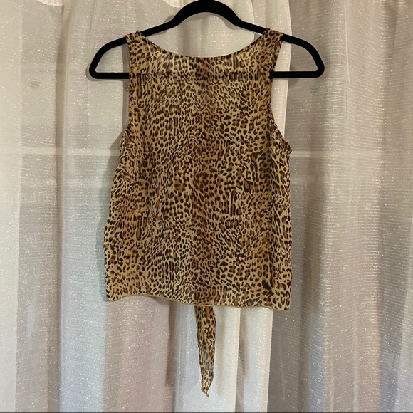 Cheetah Print Sheer Blouse - Picture 2 of 3
